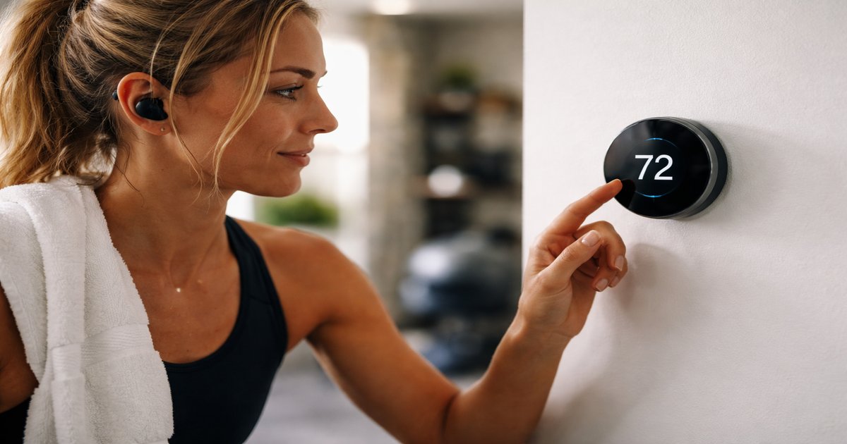 nest thermostat in use