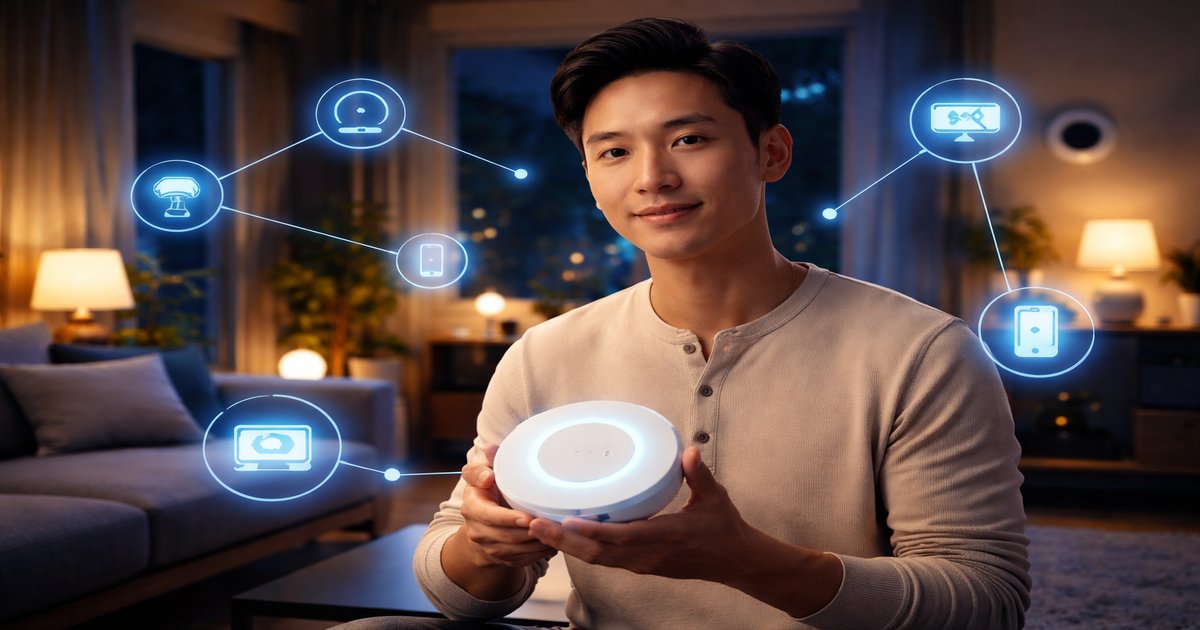 samsung smartthings hub in use