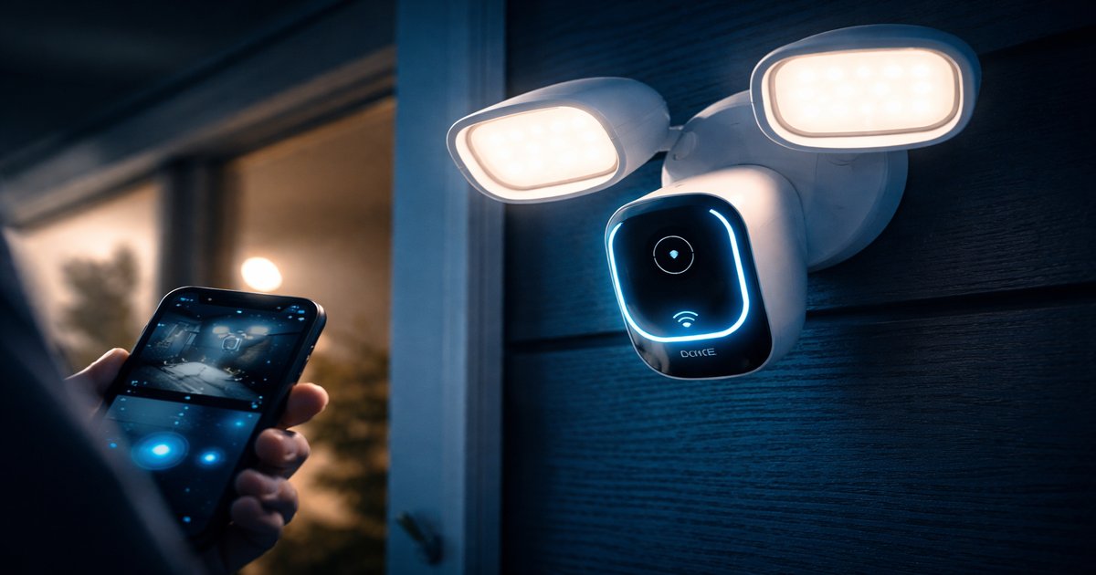 lorex floodlight camera in use