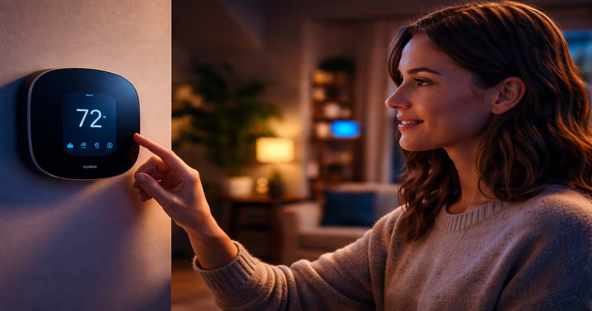 ecobee premium thermostat in use