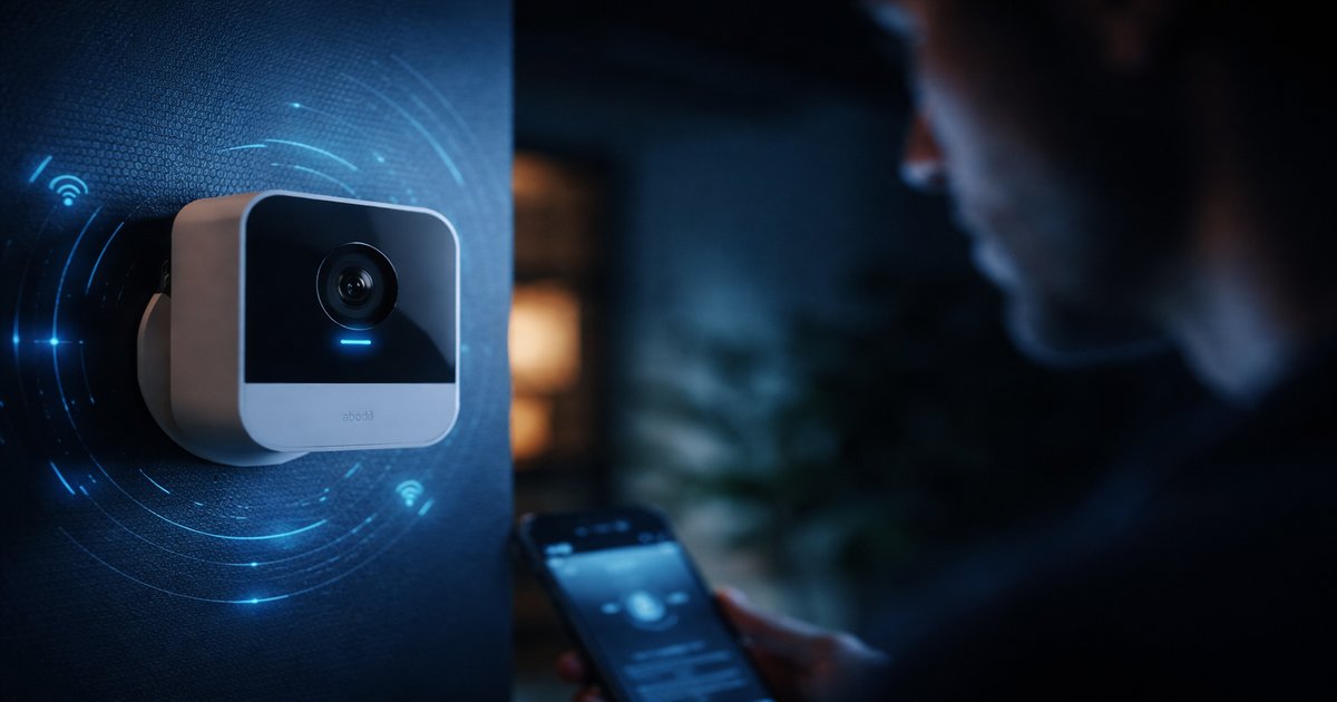 abode security camera in use